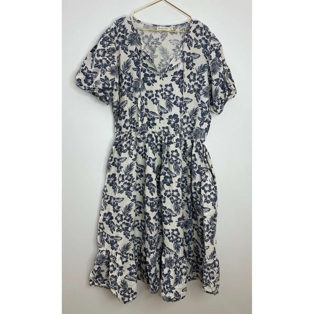 The New Society Girls Floral Hibiscus Dress Size 16y Teen Youth Boho Linen Blend - Picture 2 of 16